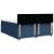 Pat box spring cu saltea, albastru, 200x200 cm, textil GartenMobel Dekor