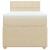 Pat box spring cu saltea, crem, 80x200 cm, textil GartenMobel Dekor