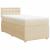 Pat box spring cu saltea, crem, 80x200 cm, textil GartenMobel Dekor