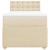 Pat box spring cu saltea, crem, 80x200 cm, textil GartenMobel Dekor