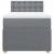 Pat box spring cu saltea, gri deschis, 90x190 cm, textil GartenMobel Dekor