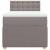 Pat box spring cu saltea, gri taupe, 90x190 cm, textil GartenMobel Dekor