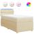 Pat box spring cu saltea, crem, 90x200 cm, textil GartenMobel Dekor