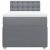 Pat box spring cu saltea, gri deschis, 90x200 cm, textil GartenMobel Dekor