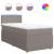 Pat box spring cu saltea, gri taupe, 100x200 cm, textil GartenMobel Dekor