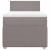 Pat box spring cu saltea, gri taupe, 100x200 cm, textil GartenMobel Dekor