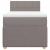 Pat box spring cu saltea, gri taupe, 100x200 cm, textil GartenMobel Dekor