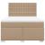 Pat box spring cu saltea, cappuccino, 140x200cm piele ecologică GartenMobel Dekor
