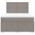 Pat box spring cu saltea, gri taupe, 140x200 cm, textil GartenMobel Dekor