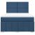 Pat box spring cu saltea, albastru, 140x200 cm, textil GartenMobel Dekor