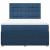 Pat continental cu saltea, albastru, 140x200cm, material textil GartenMobel Dekor