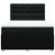 Pat box spring cu saltea, negru, 140x200 cm, textil GartenMobel Dekor