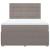 Pat box spring cu saltea, gri taupe, 160x200 cm material textil GartenMobel Dekor