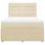 Pat box spring cu saltea, crem, 160x200 cm, material textil GartenMobel Dekor