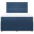Pat continental cu saltea, albastru, 160x200cm, material textil GartenMobel Dekor