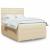Pat box spring cu saltea, crem, 160x200 cm, material textil GartenMobel Dekor