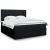 Pat box spring cu saltea, negru, 180x200 cm, catifea GartenMobel Dekor