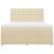 Pat continental cu saltea, crem, 180x200 cm, textil GartenMobel Dekor