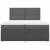 Pat box spring cu saltea, gri închis, 200x200 cm, textil GartenMobel Dekor