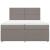 Pat box spring cu saltea, gri taupe, 200x200 cm, textil GartenMobel Dekor