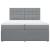 Pat box spring cu saltea, gri deschis, 200x200 cm, textil GartenMobel Dekor