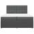 Pat box spring cu saltea, gri închis, 200x200 cm, textil GartenMobel Dekor
