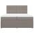 Pat box spring cu saltea, gri taupe, 200x200 cm, textil GartenMobel Dekor