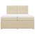Pat box spring cu saltea, crem, 200x200 cm, textil GartenMobel Dekor