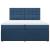 Pat box spring cu saltea, albastru, 200x200 cm, textil GartenMobel Dekor