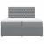 Pat box spring cu saltea, gri deschis, 200x200 cm, textil GartenMobel Dekor