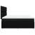 Pat box spring cu saltea, negru, 200x200 cm, textil GartenMobel Dekor