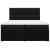 Pat box spring cu saltea, negru, 200x200 cm, textil GartenMobel Dekor