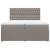 Pat box spring cu saltea, gri taupe, 200x200 cm, textil GartenMobel Dekor