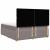 Pat box spring cu saltea, gri taupe, 200x200 cm, textil GartenMobel Dekor