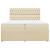 Pat box spring cu saltea, crem, 200x200 cm, textil GartenMobel Dekor