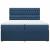 Pat box spring cu saltea, albastru, 200x200 cm, textil GartenMobel Dekor