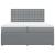 Pat box spring cu saltea, gri deschis, 200x200 cm, textil GartenMobel Dekor