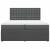 Pat box spring cu saltea, gri închis, 200x200 cm, textil GartenMobel Dekor