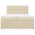 Pat box spring cu saltea, crem, 200x200 cm, textil GartenMobel Dekor