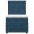 Pat box spring cu saltea, albastru închis, 90x190 cm, catifea GartenMobel Dekor
