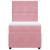 Pat box spring cu saltea, roz, 90x190 cm, catifea GartenMobel Dekor
