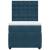 Pat box spring cu saltea, albastru închis, 90x190 cm, catifea GartenMobel Dekor
