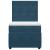 Pat box spring cu saltea, albastru închis, 90x200 cm, catifea GartenMobel Dekor