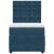 Pat box spring cu saltea, albastru închis, 90x200 cm, catifea GartenMobel Dekor