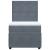 Pat box spring cu saltea, gri închis, 100x200 cm, catifea GartenMobel Dekor
