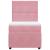 Pat box spring cu saltea, roz, 100x200 cm, catifea GartenMobel Dekor
