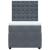 Pat box spring cu saltea, gri închis, 100x200 cm, catifea GartenMobel Dekor