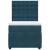 Pat box spring cu saltea, albastru închis, 100x200 cm, catifea GartenMobel Dekor