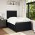 Pat box spring cu saltea, negru, 120x190 cm, catifea GartenMobel Dekor