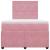 Pat box spring cu saltea, roz, 120x200 cm, catifea GartenMobel Dekor